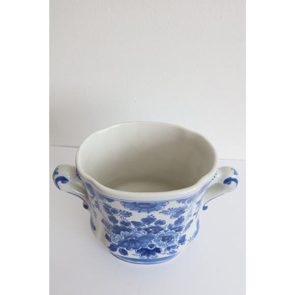 Vintage Royal Delft Flower Vase Jardiniere Delftware Signed Glazed Earthenware - Picture 2 of 4